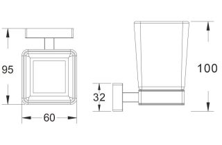 Стакан для ванной комнаты Shevanik SG5612C белый